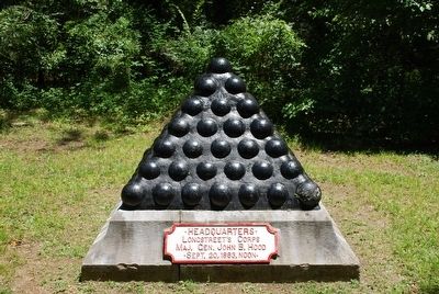 Hood's Headquarters Shell Monument Marker image. Click for full size.