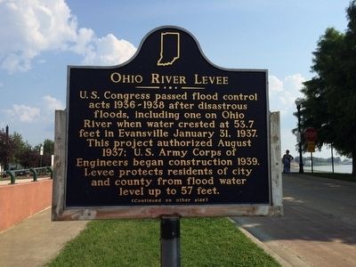Ohio River Levee Marker (Side 1) image. Click for full size.