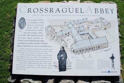 Crossraguel Abbey Marker. Click for full size. Crossraguel Abbey Marker image. Click for full size.