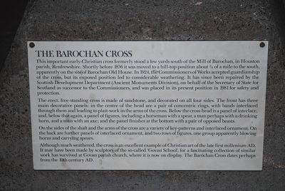 Barochan Cross at Paisley Abbey Interpretive sign image. Click for full size.