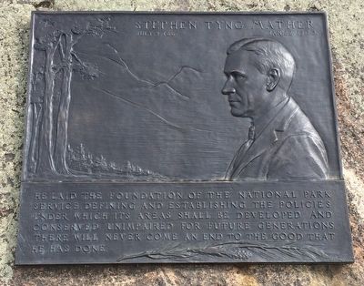 Stephen Tyng Mather Marker. Click for full size. Stephen Tyng Mather Marker image. Click for full size.