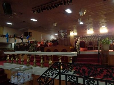 Pulpit from which Dr. Martin Luther King delivered his "I've been to the mountaintop" speech. image. Click for full size.