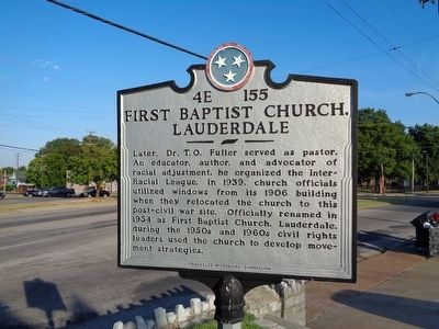First Baptist Church, Lauderdale Marker image. Click for full size.