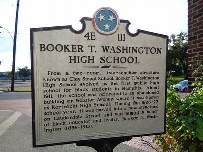Booker T. Washington High School Marker. Click for full size. Booker T. Washington High School Marker image. Click for full size.