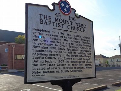 The Mount Nebo Baptist Church Marker image. Click for full size.