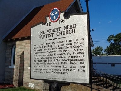 The Mount Nebo Baptist Church Marker image. Click for full size.