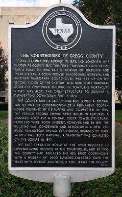 The Courthouses of Gregg County Marker image. Click for full size.