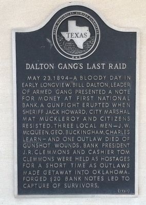 Dalton Gang's Last Raid Marker image. Click for full size.
