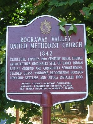 Rockaway Valley United Methodist Church Marker image. Click for full size.