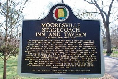 Mooresville Stagecoach Inn and Tavern Marker. Click for full size. Mooresville Stagecoach Inn and Tavern Marker image. Click for full size.