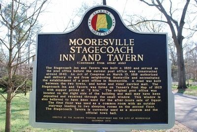 Mooresville Stagecoach Inn and Tavern Marker image. Click for full size.
