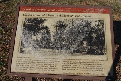 Union General Thomas Addresses the Troops Marker image. Click for full size.