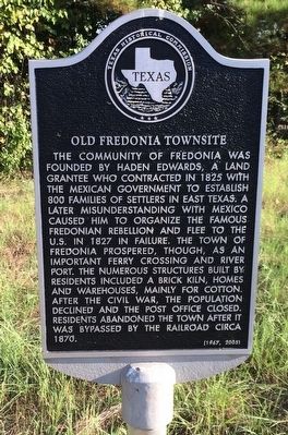 Old Fredonia Townsite Marker image. Click for full size.