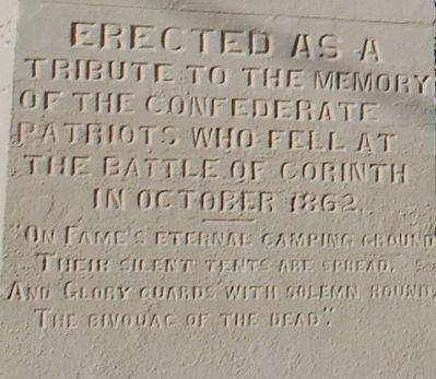 Corinth Confederate Monument Marker. Click for full size. Corinth Confederate Monument Marker image. Click for full size.