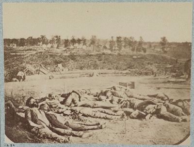 Confederate dead in front of Fort Robinette, Corinth, Mississippi. Click for full size. Confederate dead in front of Fort Robinette, Corinth, Mississippi image. Click for full size.