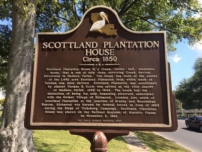 Scottland Plantation House Marker image. Click for full size.