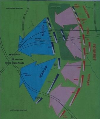 Brice's Cross Roads Marker Map. Click for full size. Brice's Cross Roads Marker Map image. Click for full size.