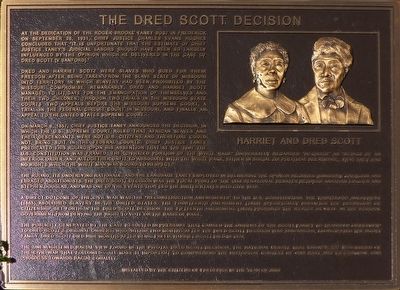 The Dred Scott Decision Marker image. Click for full size.