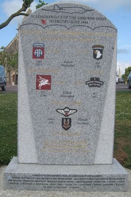 In Remembrance of the Airborne Spirit Marker. Click for full size. In Remembrance of the Airborne Spirit Marker image. Click for full size.
