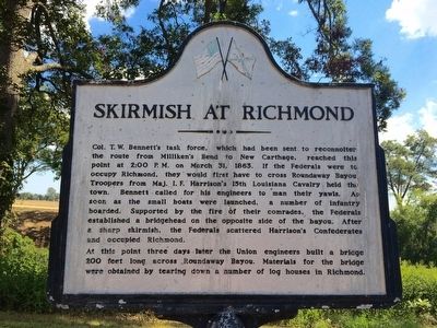 Skirmish at Richmond Marker image. Click for full size.