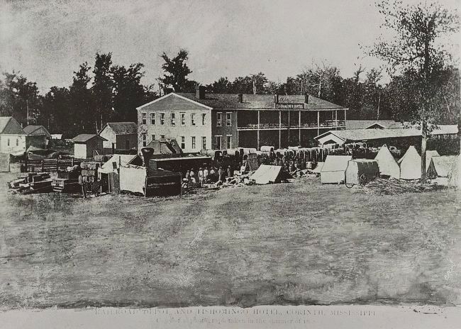 <i>Corinth, Miss. Railroad Depot & Tishomingo Hotel</i> image. Click for full size.