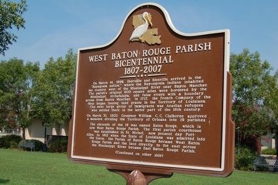 West Baton Rouge Parish Bicentennial Marker. Click for full size. West Baton Rouge Parish Bicentennial Marker image. Click for full size.