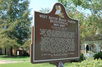 West Baton Rouge Parish Bicentennial Marker. Click for full size. West Baton Rouge Parish Bicentennial Marker image. Click for full size.