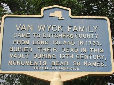 Van Wyck Family Marker image. Click for full size.