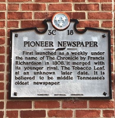 Pioneer Newspaper Marker image. Click for full size.