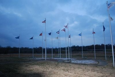State Flags at Brice's Crossroads Visitor Center image. Click for full size.