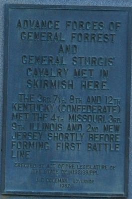 Advance Forces of General Forrest Marker. Click for full size. Advance Forces of General Forrest Marker image. Click for full size.