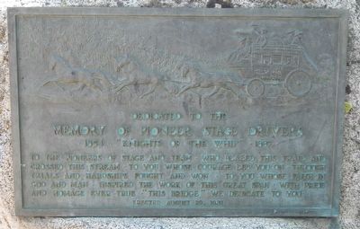 Pioneer Stage Drivers Marker. Click for full size. Pioneer Stage Drivers Marker image. Click for full size.