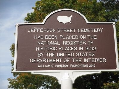 Jefferson Street Cemetery Marker. Click for full size. Jefferson Street Cemetery Marker image. Click for full size.