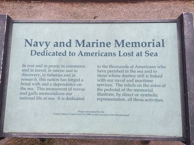Navy and Marine Memorial Marker. Click for full size. Navy and Marine Memorial Marker image. Click for full size.