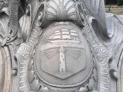 Navy and Marine Memorial Marker. Click for full size. Navy and Marine Memorial Marker image. Click for full size.