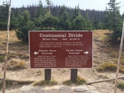 Continental Divide Marker. Click for full size. Continental Divide Marker image. Click for full size.