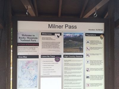 Milner Pass information board. image. Click for full size.