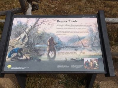 Beaver Trade marker near Lake Poudre.. Click for full size. Beaver Trade marker near Lake Poudre. image. Click for full size.
