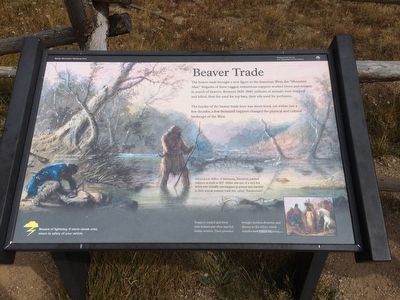 Beaver Trade marker near Lake Poudre. image. Click for full size.