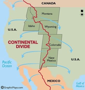 Map showing Continental Divide image. Click for full size.