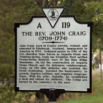 The Rev. John Craig Marker image. Click for full size.