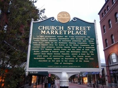 Church Street Marketplace Marker. Click for full size. Church Street Marketplace Marker image. Click for full size.