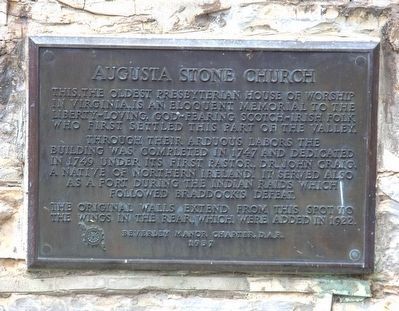 Augusta Stone Church Marker image. Click for full size.