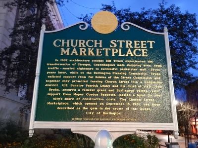 Church Street Marketplace Marker. Click for full size. Church Street Marketplace Marker image. Click for full size.