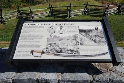 A Simple Farm Lane Changed Forever Marker image. Click for full size.