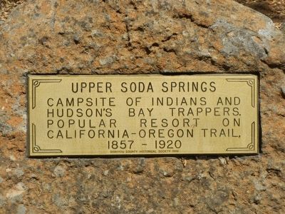 Upper Soda Springs Marker image. Click for full size.