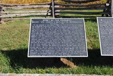 Army of the Potomac Marker. Click for full size. Army of the Potomac Marker image. Click for full size.