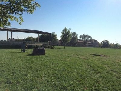 Marker behind Cavalry Parade Field stands.. Click for full size. Marker behind Cavalry Parade Field stands. image. Click for full size.