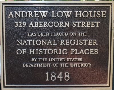 Andrew Low House Marker image. Click for full size.