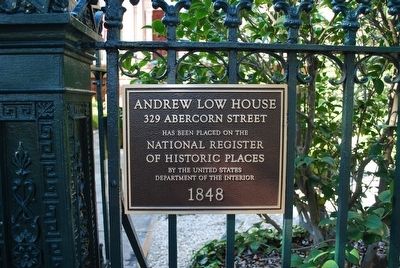 Andrew Low House Marker image. Click for full size.